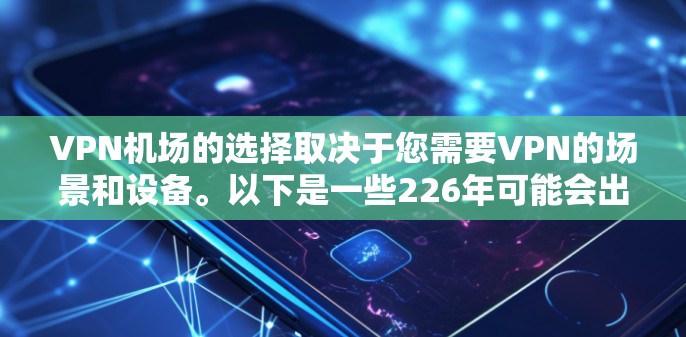 VPN机场的选择取决于您需要VPN的场景和设备。以下是一些226年可能会出现的VPN机场推荐，以及226年VPN设备的发展情况，供您参考