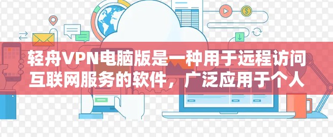 轻舟VPN电脑版是一种用于远程访问互联网服务的软件,广泛应用于个人和企业用户。以下是关于轻舟VPN电脑版的详细介绍 轻舟VPN电脑版是一种用于远程访问互联网服务的软件,广泛应用于个人和企业用户。以下是关于轻舟VPN电脑版的详细介绍