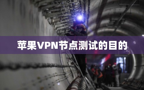 苹果VPN节点测试的目的 苹果VPN节点测试的目的